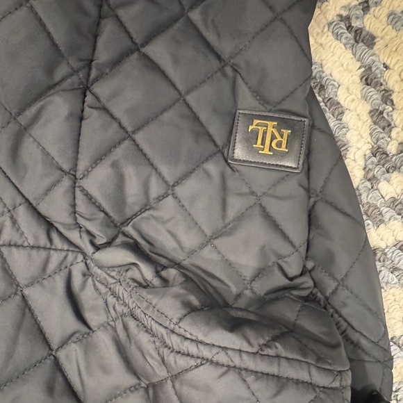 Ralph Lauren Black Women's Faux-Suede-Trim Quilted coat - Picture 8 of 9